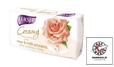 Мыло LUKSJA Creamy Роза и протеины молока 90 г наличный и безналичный расчет