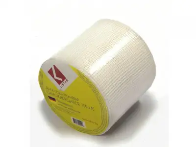 Лента стеклотканевая (серпянка) 100ммх45м самокл. (LIHTAR) наличный и безналичный расчет