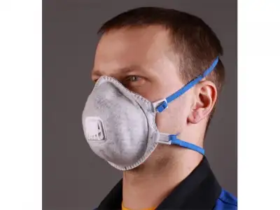 Респиратор РК Юлия-215 формов. с клап. FFP2 (до 12 ПДК) (формованный, FFP2 R D сварочные аэрозоли и сорбции газов органич.происхожд.и озона, с регулир наличный и безналичный расчет