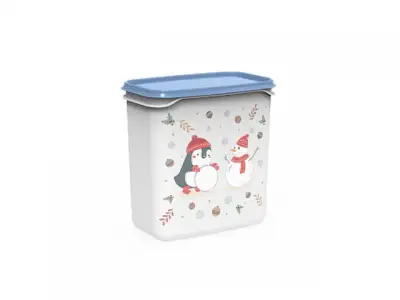 Контейнер Christmas, 1,5 л, васильковый, BEROSSI (Изделие из пластмассы.   Размер 160 х 101 х 163 мм) наличный и безналичный расчет