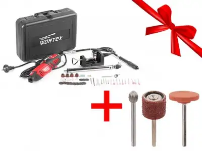 Гравер электрический WORTEX MG 3218 E в чем.+АКЦИЯ ETAM3206318 ETDB3215018 ETCA3220018 (В ПОДАРОК Высокоскоростная насадка 6.3 мм,  Шлифовальная лента наличный и безналичный расчет