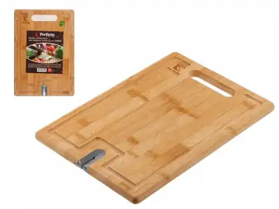 Доска разделочная из бамбука с точилкой для ножей, 33х23х1.5 см, BAMBOO, PERFECTO LINEA наличный и безналичный расчет