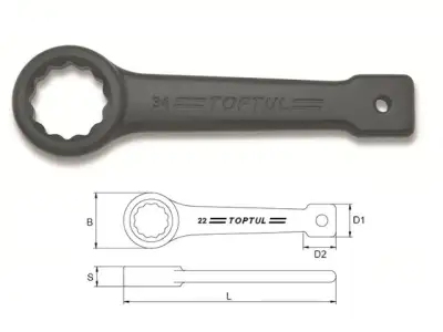 Ключ ударно-силовой накидной упорный 33мм TOPTUL наличный и безналичный расчет