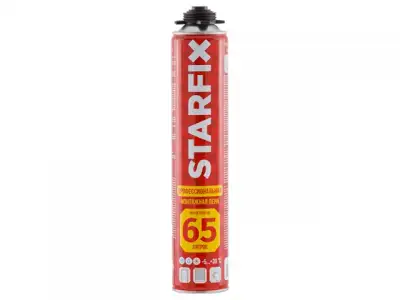 Пена монтажная профессиональная всесезонная STARFIX Foam Pro 65 (850мл) (Выход пены до 65 литров) наличный и безналичный расчет