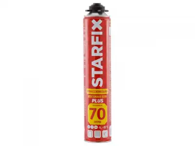 Пена монтажная профессиональная всесезонная STARFIX Foam Pro Plus 70 (890мл) (Выход пены до 70 литров) наличный и безналичный расчет