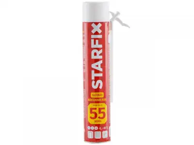 Пена монтажная бытовая всесезонная STARFIX Foam 55 (750мл) (Выход пены до 55 литров) наличный и безналичный расчет