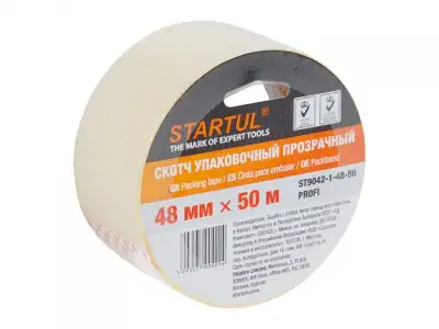 Скотч упаковочный прозрачный 48ммх50м STARTUL PROFI (ST9042-1-48-50) (плотность 45мкм) наличный и безналичный расчет