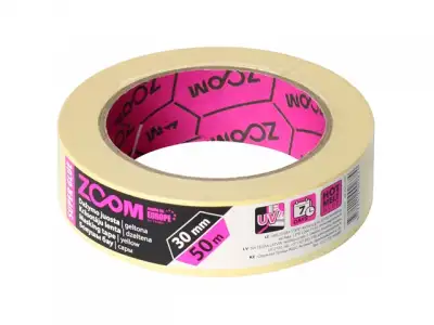 Лента малярная 30ммх50м ZOOM Super glue, желтая (желтая) наличный и безналичный расчет