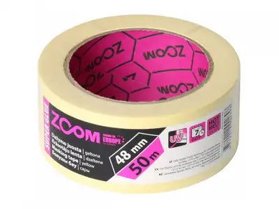 Лента малярная 48ммх50м ZOOM Super glue, желтая (желтая) наличный и безналичный расчет
