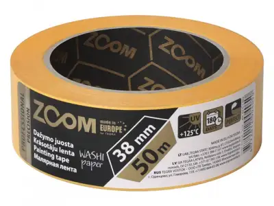 Лента малярная профессиональная 38ммх50м  PRECISION.ZOOM (оранжевая) наличный и безналичный расчет