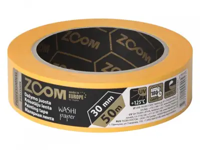 Лента малярная профессиональная 30ммх50м  PRECISION ZOOM (оранжевая) наличный и безналичный расчет