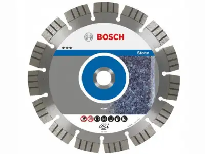 Алмазный круг 115х22 мм по камню сегмент. Turbo BEST FOR STONE BOSCH (сухая резка) наличный и безналичный расчет