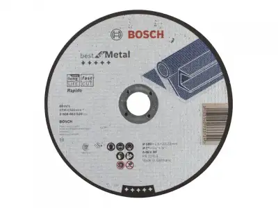 Круг отрезной 180х1.6x22.2 мм для металла Best BOSCH (прямой) наличный и безналичный расчет