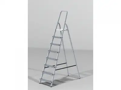 Лестница-стремянка алюм. 169 см 8 ступ. 5,4кг PRO STARTUL (ST9940-08) (Размеры профиля: Передний каркас 40х20х1, Задний каркас 30х20х1) наличный и безналичный расчет
