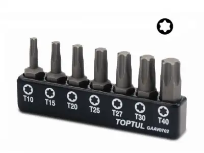 Набор бит TORX Т10-Т40 7шт. TOPTUL наличный и безналичный расчет