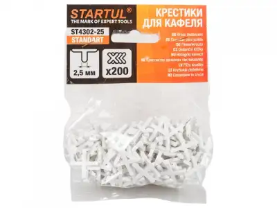 Крестики д/кафеля 2,0мм 200шт STARTUL STANDART (ST4302-20) наличный и безналичный расчет