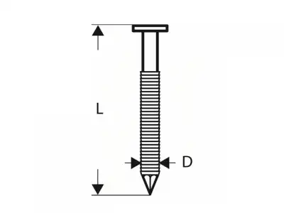 Гвозди для GSN 90-21 RK SN21RK 60RG (4000шт) (BOSCH) наличный и безналичный расчет