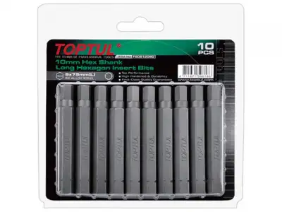 Насадка шестигранник 8мм удлиненн. 75mm 10шт блистер TOPTUL наличный и безналичный расчет