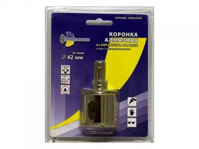 Коронка алмазная  d 42 мм по керамике и кафелю TRIO-DIAMOND наличный и безналичный расчет