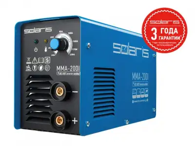 Инвертор сварочный SOLARIS MMA-200I (230В; 20-200 А; 70В; электроды диам. 1.6-4.0 мм; вес 3.4 кг) наличный и безналичный расчет