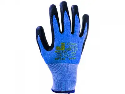 Перчатки с защитой от порезов 5 кл., р-р 10/XL, (нитрил. покрыт.) синие, JetaSafety (перчатки стекольщика, антипорезные) (JETA SAFETY) наличный и безналичный расчет