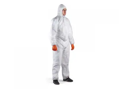 Защитный комбинезон JPC04 (р-р XXL), Jeta Safety (100% полипропилен, белый, однослойный) наличный и безналичный расчет