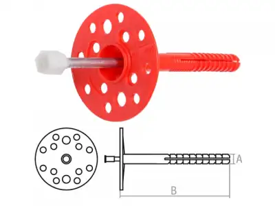 Дюбель для теплоизоляции 10х100 мм с металлич. гвоздем, термогол. (1000 шт в коробе) STARFIX наличный и безналичный расчет