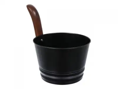 Бадья из стали 4 л, черная 