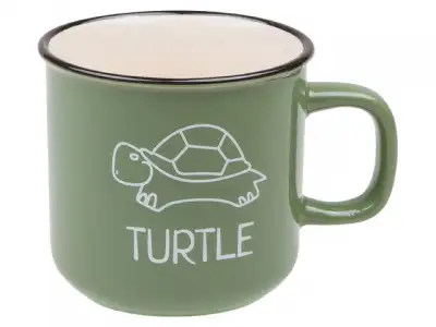 Кружка керамическая, 450 мл, серия Черепаха, зеленая, PERFECTO LINEA (Супер цена!) наличный и безналичный расчет