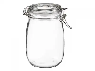 Банка для сыпучих продуктов стеклянная WECKER (Веккер) 1000 мл, PERFECTO LINEA (Банка с бугельным замком, 1000 мл.) наличный и безналичный расчет