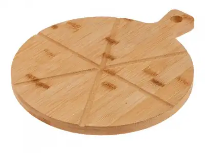 Поднос бамбуковый для пиццы с ручкой, круглый, 30х25 см, BAMBOO, PERFECTO LINEA наличный и безналичный расчет