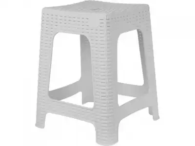 Табурет квадратный Rattan, утренний туман, INGREEN (36,3х36,3х44,8 см) наличный и безналичный расчет