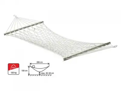 Гамак подвесной с брусками, 200х80 см, веревочный без узлов, Garden (Гарден), ARIZONE наличный и безналичный расчет