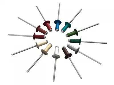 Заклепка вытяжная 3.2х8 мм алюминий/сталь, RAL 6005 (250 шт в пласт. конт.) STARFIX (Цвет зеленый мох) наличный и безналичный расчет