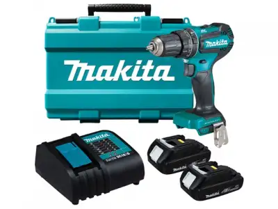 Аккум. ударная дрель-шуруповерт MAKITA DHP 485 SYE в чем. (18.0 В, 2 акк., 1.5 А/ч Li-Ion, 2 скор., 50 Нм, шурупы до 10 мм, сверление в металле до 13 наличный и безналичный расчет