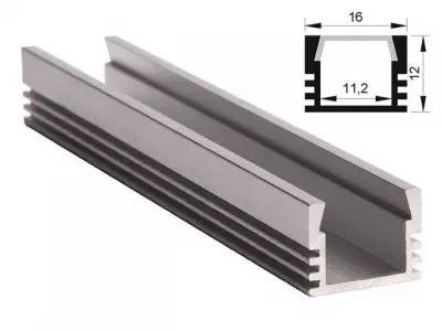 Профиль для светодиодной ленты PAL 1612 (2м) JAZZWAY наличный и безналичный расчет