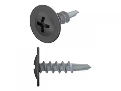 Саморез 4.2х16 мм с прессшайбой, цинк, со сверлом, RAL 7024 (50 шт в зип-локе) STARFIX ( цвет графитово-серый) наличный и безналичный расчет