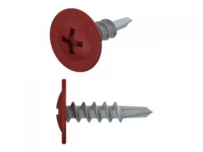 Саморез 4.2х16 мм с прессшайбой, цинк, со сверлом, RAL 3011 (500 шт в карт. уп.) STARFIX ( цвет коричнево-красный) наличный и безналичный расчет