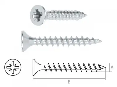 Шуруп универсальный 3.0х40 мм белый цинк (50 шт в зип-локе) STARFIX наличный и безналичный расчет