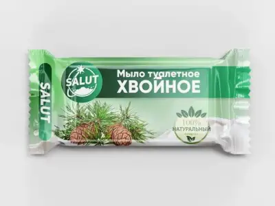 Мыло туалетное ХВОЙНОЕ 100 г, в цв. обертке (пр-во Россия) (SALUT) наличный и безналичный расчет