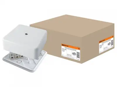 Коробка распаечная КР 50х50х20 ОП с клем. колодкой белая IP40 TDM наличный и безналичный расчет