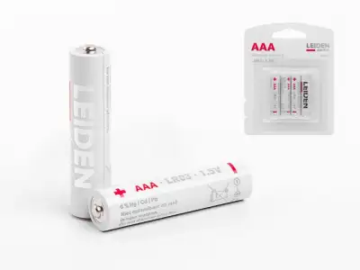 Батарейка AAA LR03 1,5V alkaline 4шт. LEIDEN ELECTRIC наличный и безналичный расчет