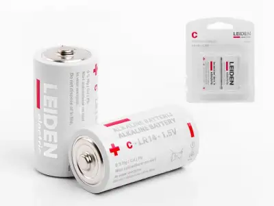 Батарейка C LR14 1,5V alkaline 2шт. LEIDEN ELECTRIC наличный и безналичный расчет