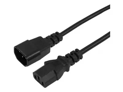 Шнур сетевой евро-разъём C13 - евро-разъём C14, кабель 3x0,75 мм кв., длина 1,5 метра (PE пакет) REX (REXANT) наличный и безналичный расчет
