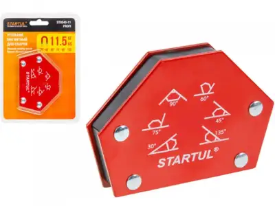 Угольник магнитный для сварки 11,5кг STARTUL PROFI (ST8540-11) (струбцина магнитная) наличный и безналичный расчет