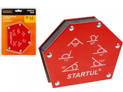 Угольник магнитный для сварки 34кг STARTUL PROFI (ST8540-34) (струбцина магнитная) наличный и безналичный расчет