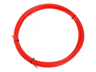 Протяжка кабельная (мини УЗК в бухте), стеклопруток, d=3,5 мм 20 м красная (REXANT) наличный и безналичный расчет