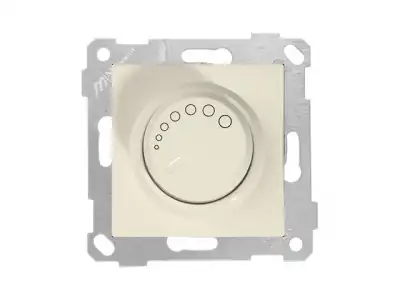 Выключатель поворотный (диммер) (скрытый, без рамки, винт. зажим, 600Вт) кремовый, RITA, MUTLUSAN (220VAC, 60 - 600VA,  50 Hz, IP20) наличный и безналичный расчет