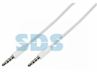 Аудио кабель 3,5 мм штекер-штекер 0,5 м белый REXANT наличный и безналичный расчет
