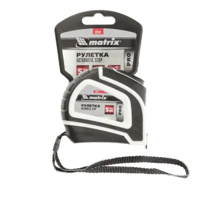 Рулетка Autostop,5 м х 25 мм,двухкомпонентный корпус,автоматическая фиксация,Pro Matrix наличный и безналичный расчет